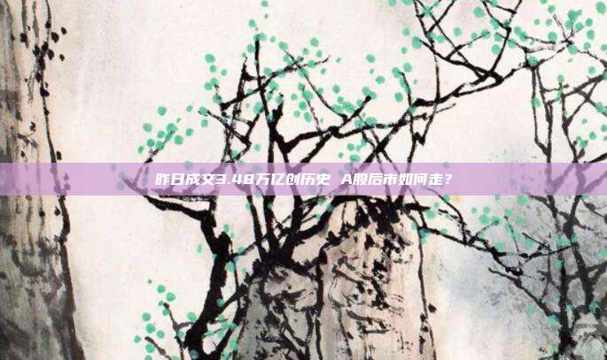 昨日成交3.48万亿创历史 A股后市如何走？