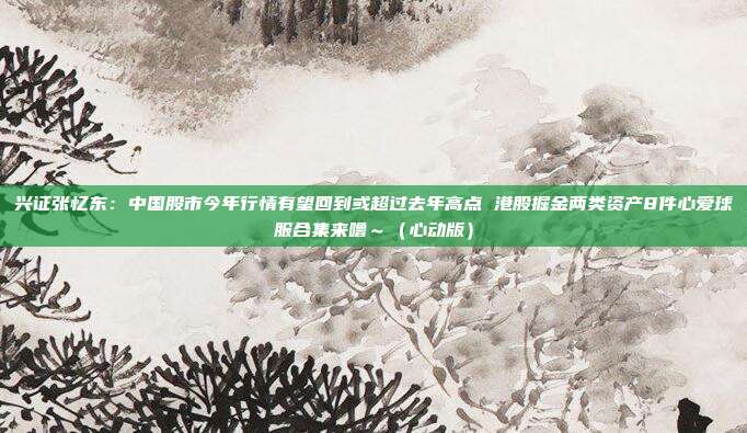 兴证张忆东：中国股市今年行情有望回到或超过去年高点 港股掘金两类资产8件心爱球服合集来噜～（心动版）
