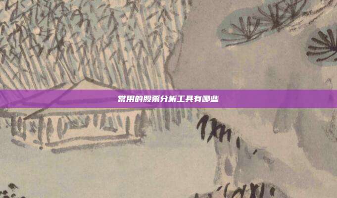 常用的股票分析工具有哪些❓