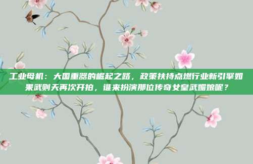 工业母机：大国重器的崛起之路，政策扶持点燃行业新引擎如果武则天再次开拍，谁来扮演那位传奇女皇武媚娘呢？