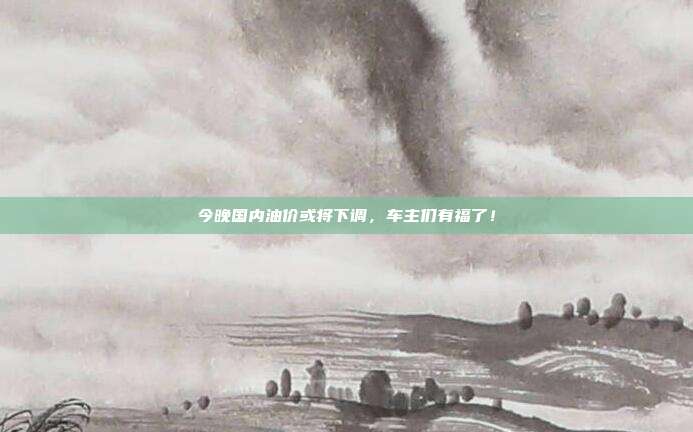 今晚国内油价或将下调，车主们有福了！