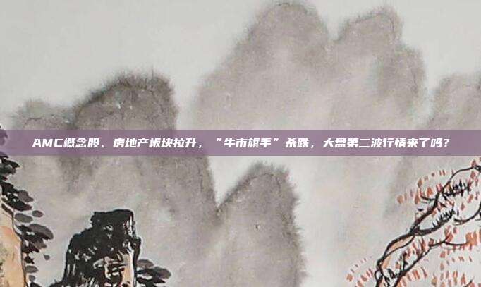 AMC概念股、房地产板块拉升，“牛市旗手”杀跌，大盘第二波行情来了吗？