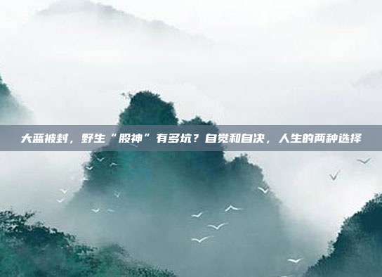 大蓝被封，野生“股神”有多坑？自觉和自决，人生的两种选择