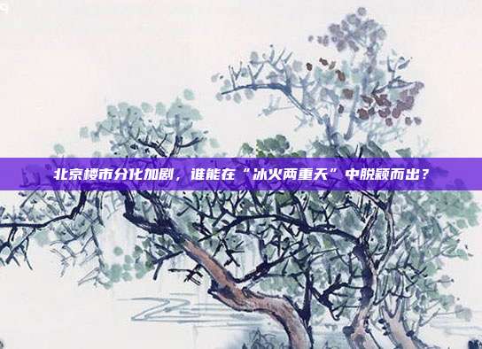 北京楼市分化加剧，谁能在“冰火两重天”中脱颖而出？
