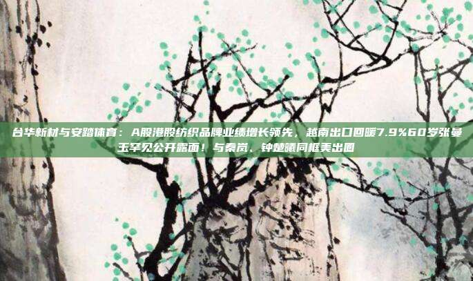 台华新材与安踏体育：A股港股纺织品牌业绩增长领先，越南出口回暖7.9%60岁张曼玉罕见公开露面！与秦岚、钟楚曦同框美出圈