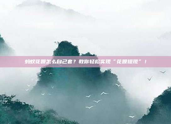 蚂蚁花呗怎么自己套？教你轻松实现“花呗提现”！