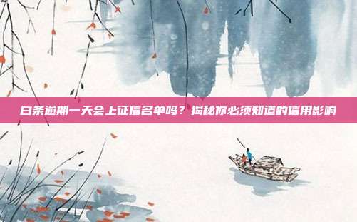 白条逾期一天会上征信名单吗？揭秘你必须知道的信用影响