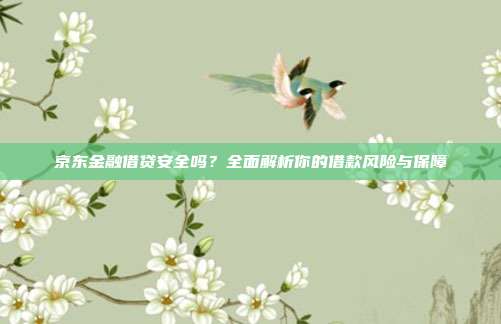 京东金融借贷安全吗？全面解析你的借款风险与保障