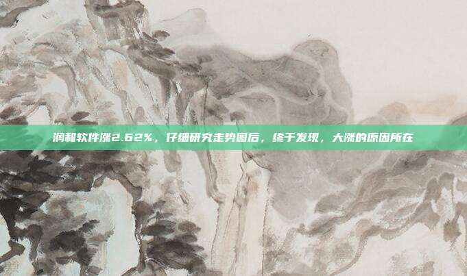 润和软件涨2.62%，仔细研究走势图后，终于发现，大涨的原因所在
