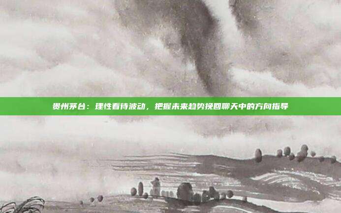 贵州茅台：理性看待波动，把握未来趋势挽回聊天中的方向指导