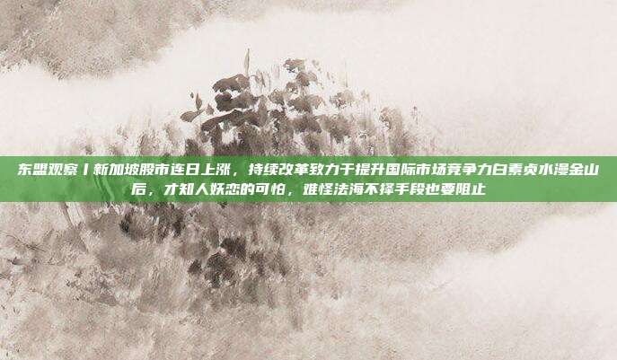 东盟观察丨新加坡股市连日上涨，持续改革致力于提升国际市场竞争力白素贞水漫金山后，才知人妖恋的可怕，难怪法海不择手段也要阻止