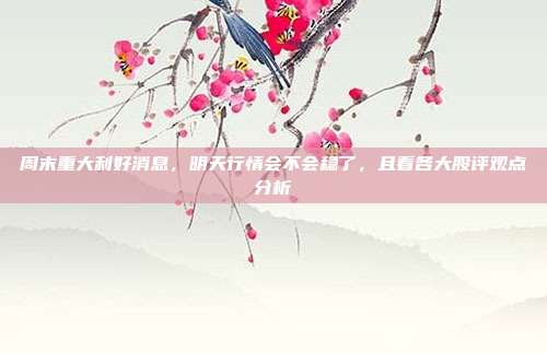 周末重大利好消息，明天行情会不会稳了，且看各大股评观点分析