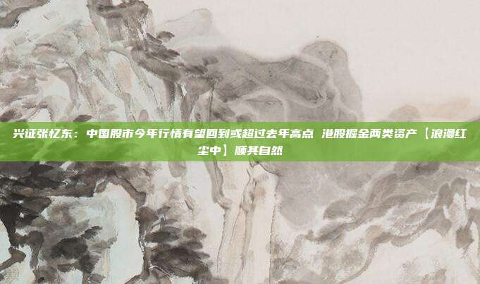 兴证张忆东：中国股市今年行情有望回到或超过去年高点 港股掘金两类资产【浪漫红尘中】顺其自然