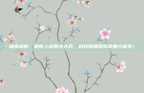 深度解析：股市上演普涨大戏，科技股回暖释放重大信号！